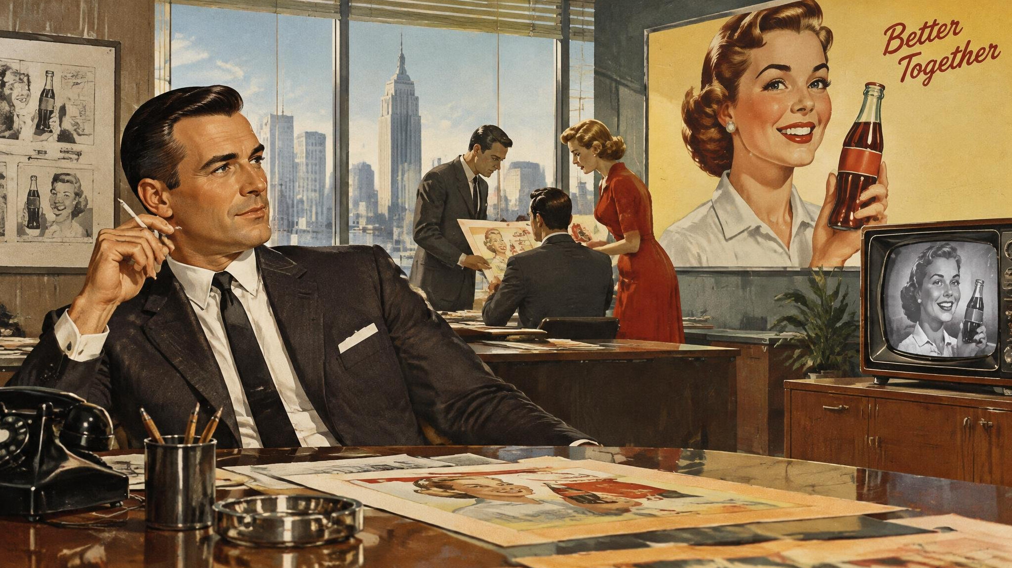 vintage mad men advertising office