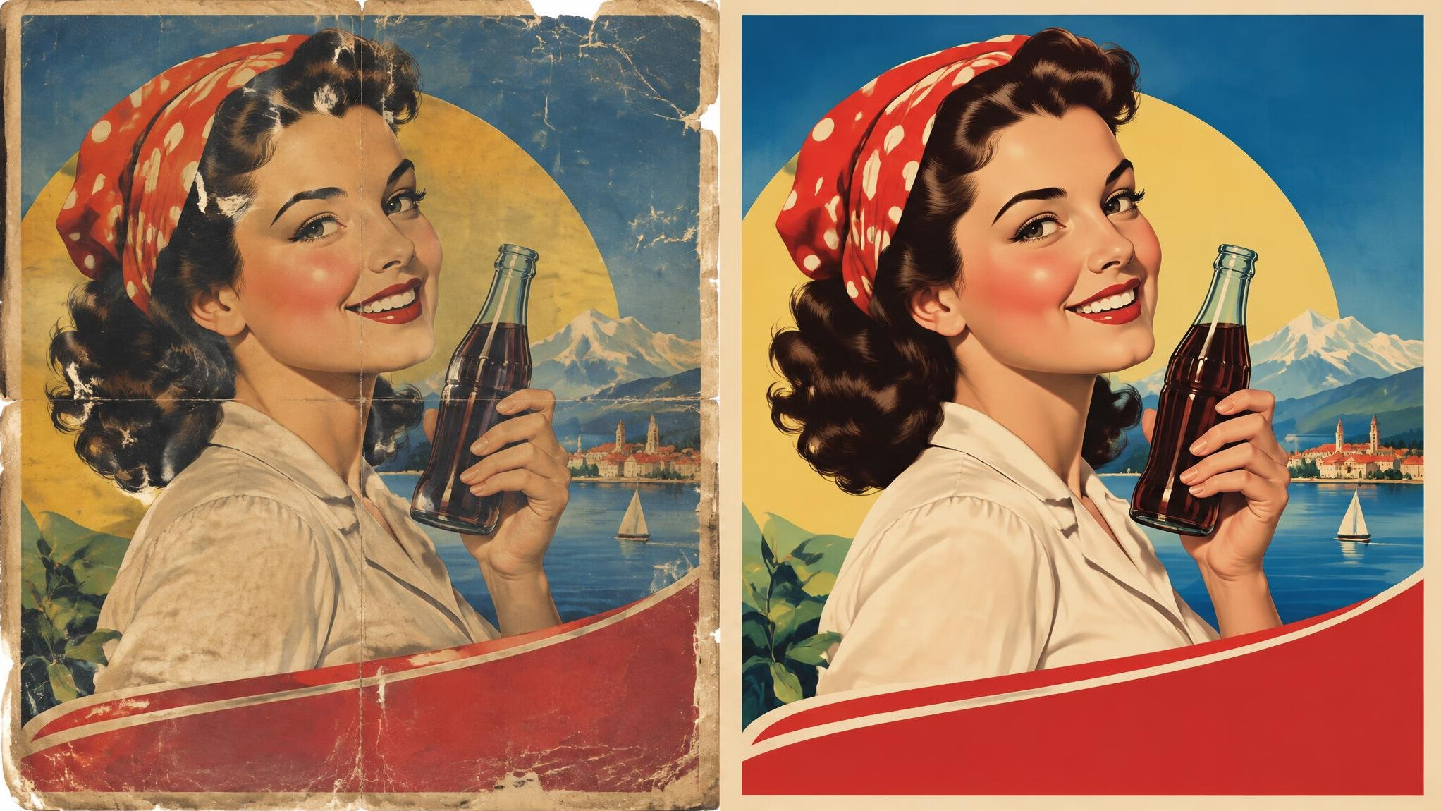 vintage ad restoration